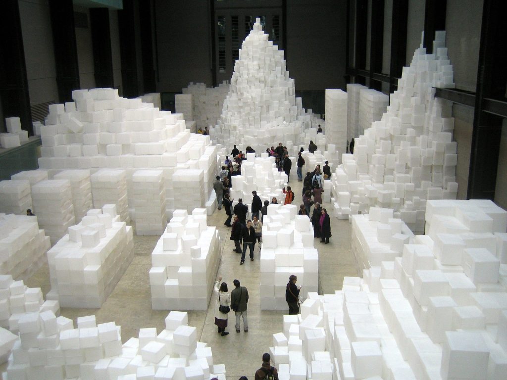 London Tate Modern Landscape of White Blocks 1 by Bobcatnorth